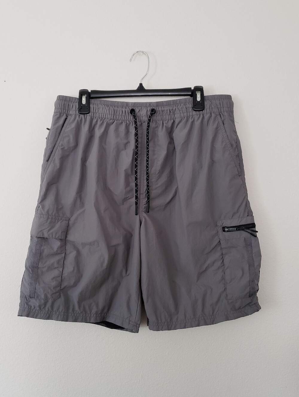 Csg Men's Gray Swim Trunks with Utility Pockets
